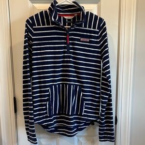 New Vineyard Vines Navy Blue White Stripe Red Shep Shirt Top S